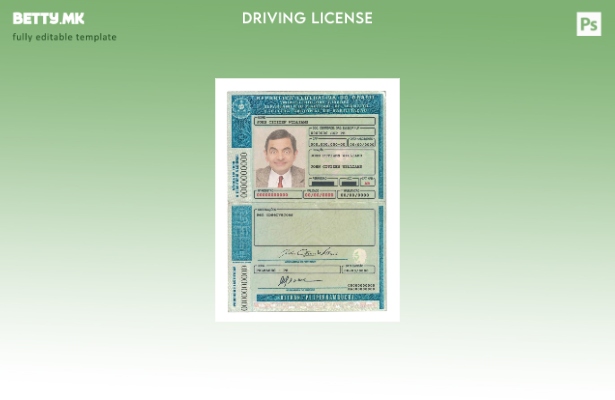 Шаблон за возачка дозвола во модерен стил Бразил (Детран Пе, Пернамбуко).